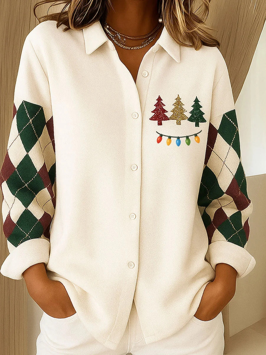 Women's Christmas Print Casual Shirt