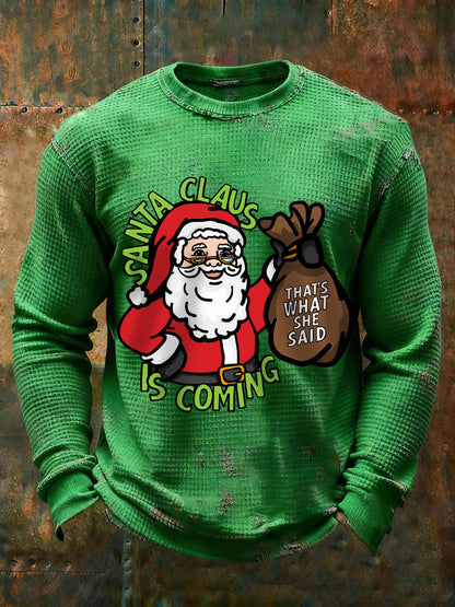 Men's Santa Claus is Coming Long Sleeve T-Shirts