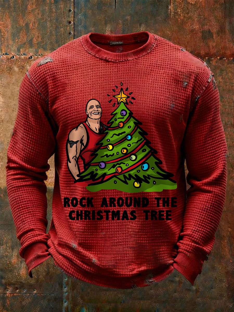 Men's Rock Around The Christmas Tree Long-Sleeve T-Shirts