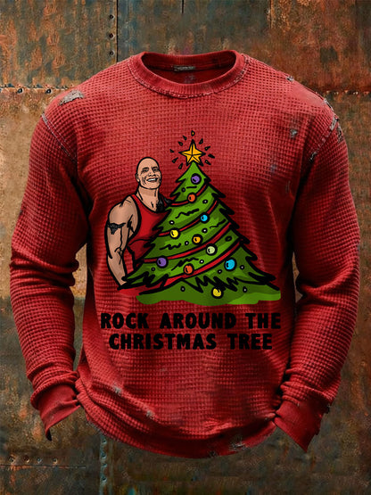 Men's Rock Around The Christmas Tree Long-Sleeve T-Shirts