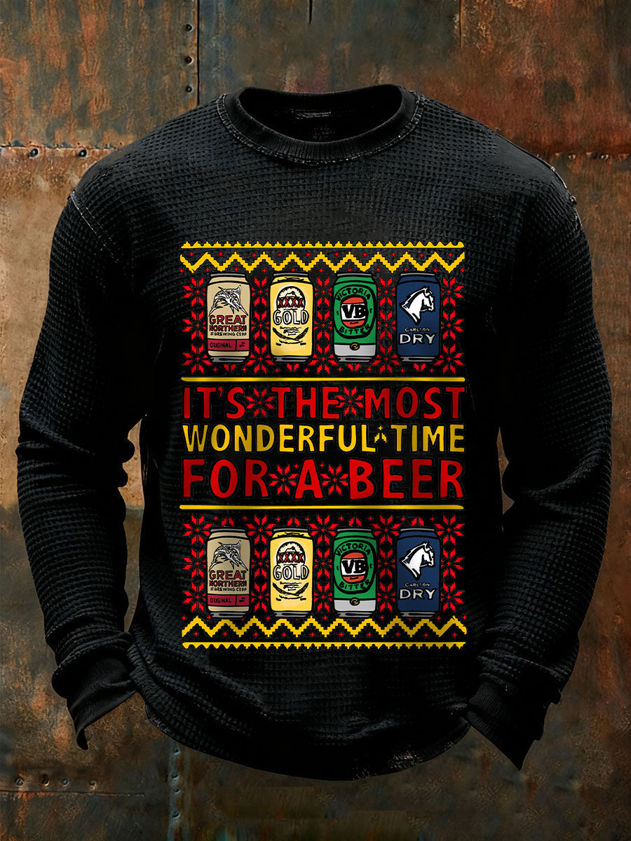 Men's Christmas It's the most for a beer Long Sleeve T-Shirts