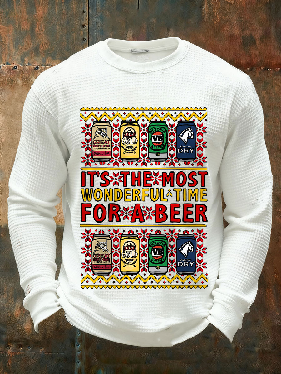 Men's Christmas It's the most for a beer Long Sleeve T-Shirts