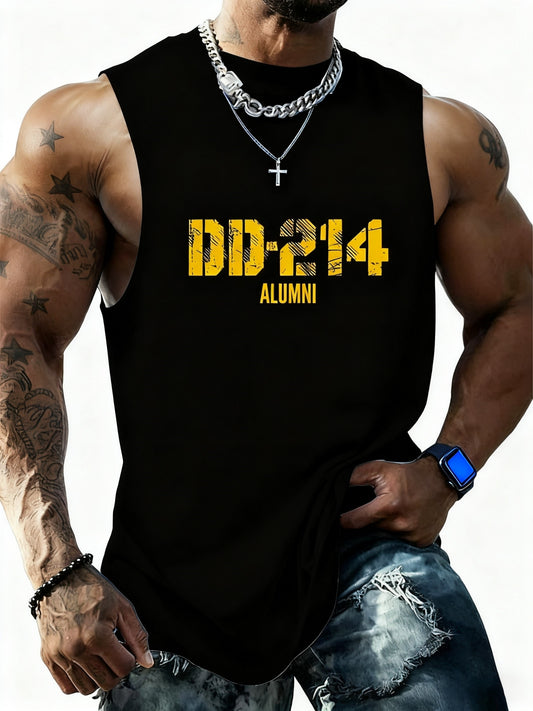 Vintage Veterans' Day DD-214 Alumni Association Printed Casual Vest