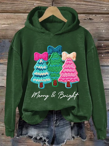 Women's Christmas tree print Regular Sweatshirt