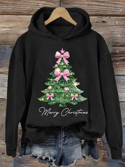 Women's Christmas tree print Regular Sweatshirt