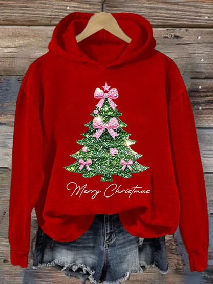 Women's Christmas tree print Regular Sweatshirt