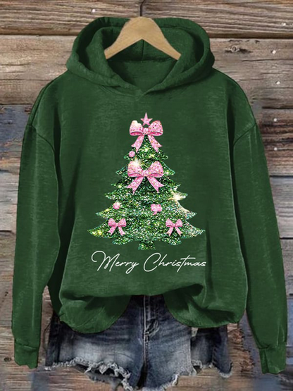 Women's Christmas tree print Regular Sweatshirt