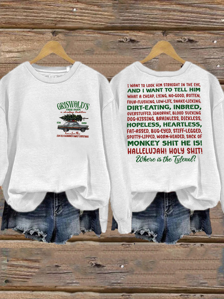 Women's Christmas Print Casual Sweatshirt