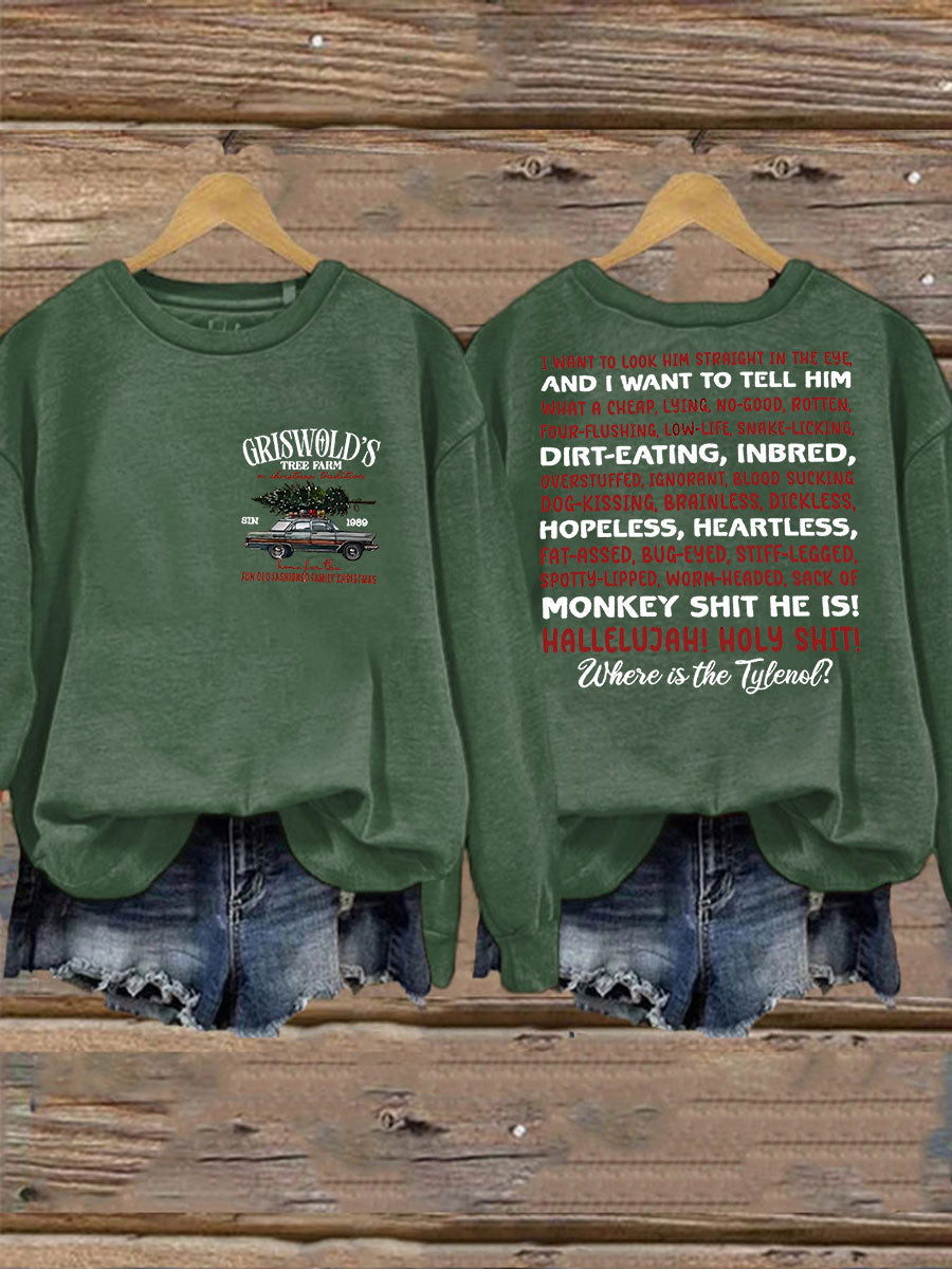 Women's Christmas Print Casual Sweatshirt