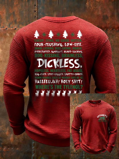 Men's Christmas Waffle Casual T-Shirt