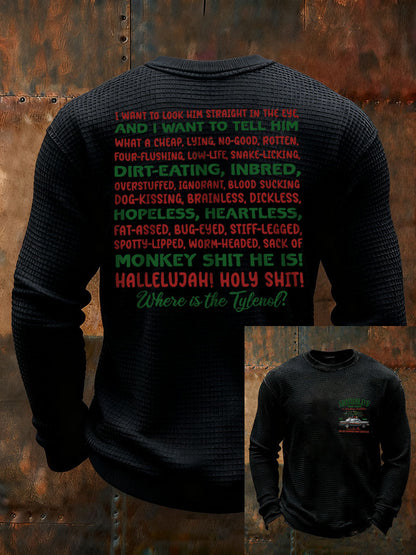 Men's Christmas Waffle Casual T-Shirt