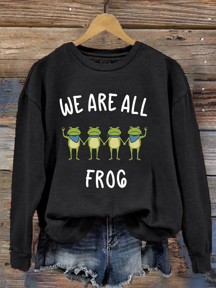 Women's Resist Frog Printed Casual Sweatshirt