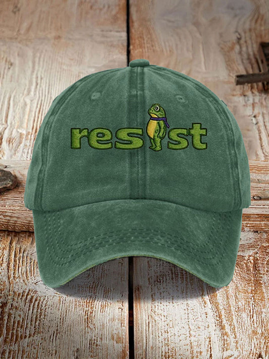 Unisex Resist Frog Print Hat