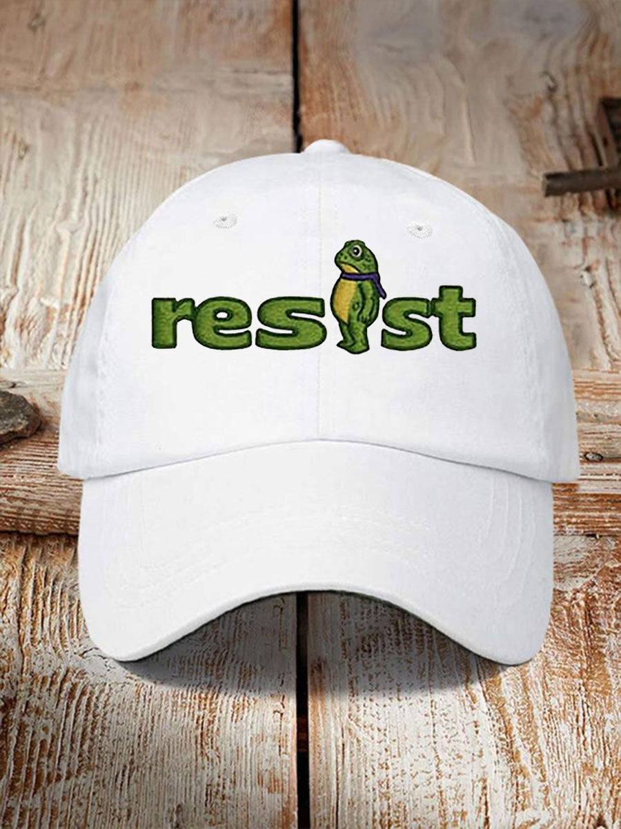 Unisex Resist Frog Print Hat
