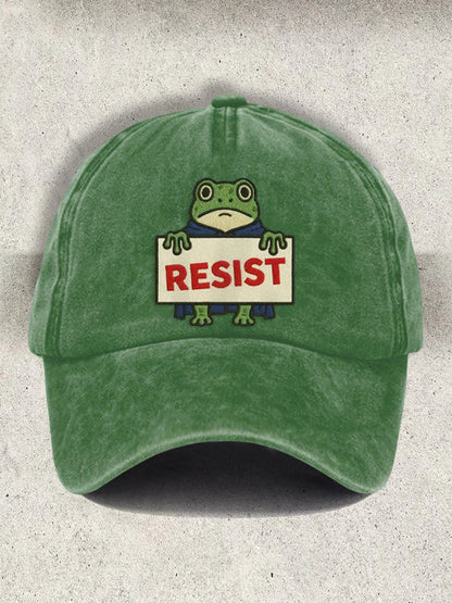 Unisex Resort FDT Polish Frog Print Cap