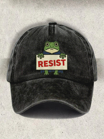 Unisex Resort FDT Polish Frog Print Cap