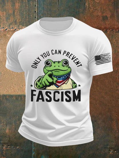 Men's Only You Can Prevent Fascism Printed T-shirt