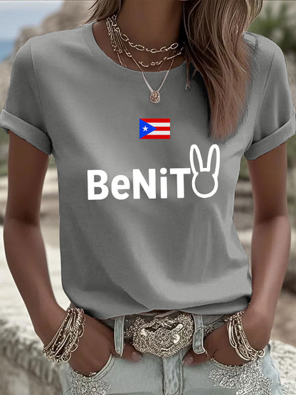 Women's Puerto Rican singer printed T-shirt