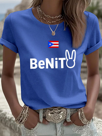 Women's Puerto Rican singer printed T-shirt