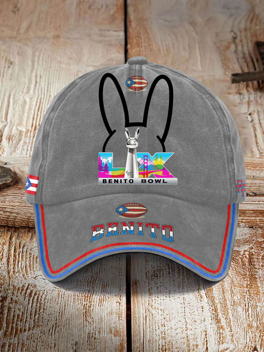 Unisex Bunny Football Music Lover Printed Hat