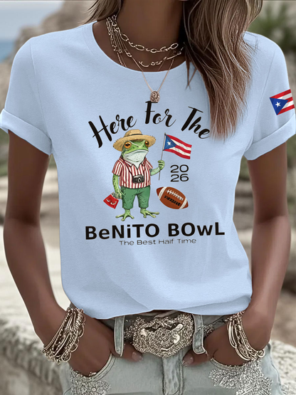 Women's Here For The Benito Bowl  Iron On Short Sleeve T-Shirt