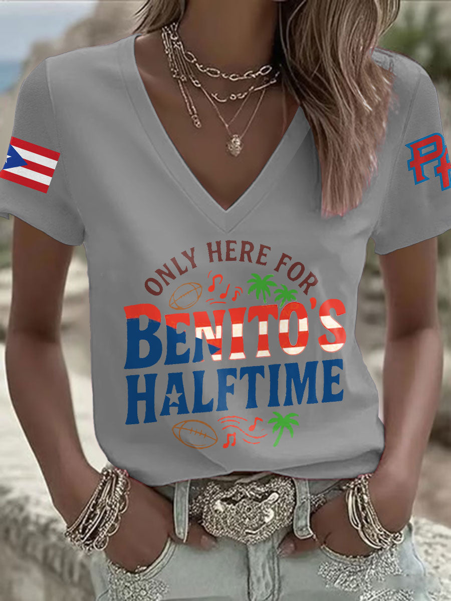 Women's Bunny Football Music Lover Printed T-Shirt