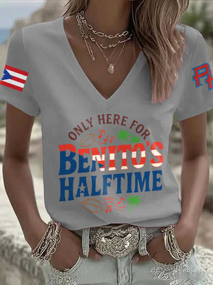 Women's Bunny Football Music Lover Printed T-Shirt