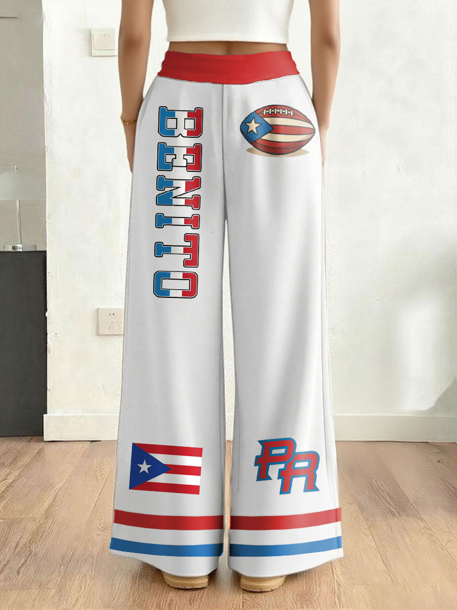 Women's Bunny Football Music Lover Printed Pants