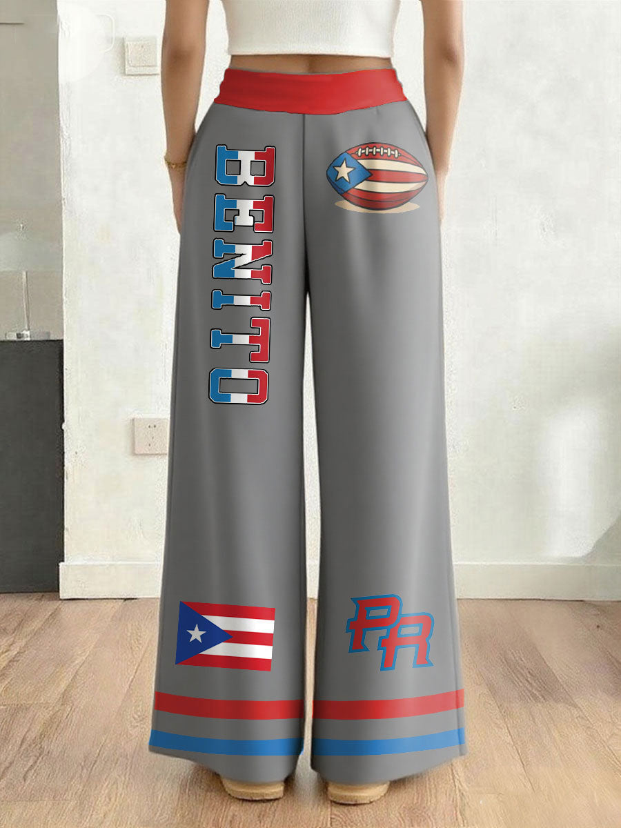 Women's Bunny Football Music Lover Printed Pants