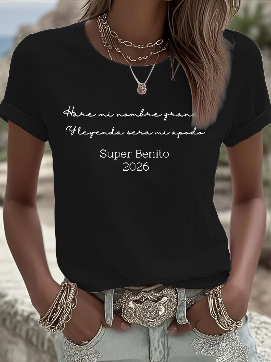 Women's Super benito Iron On Short Sleeve T-Shirt