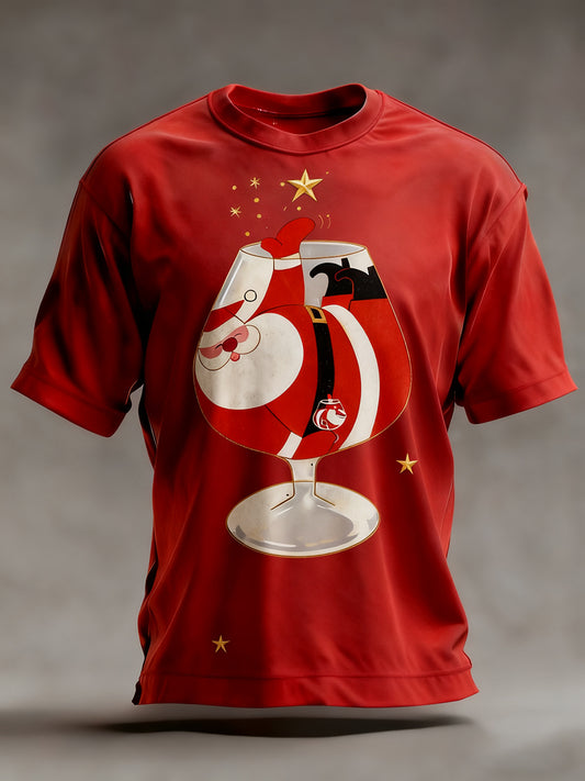 Men's Christmas Santa Claus Short Sleeve  T-shirt