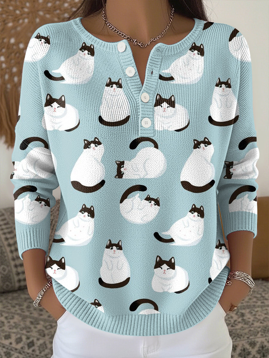 Women's Animal Print Knit Top