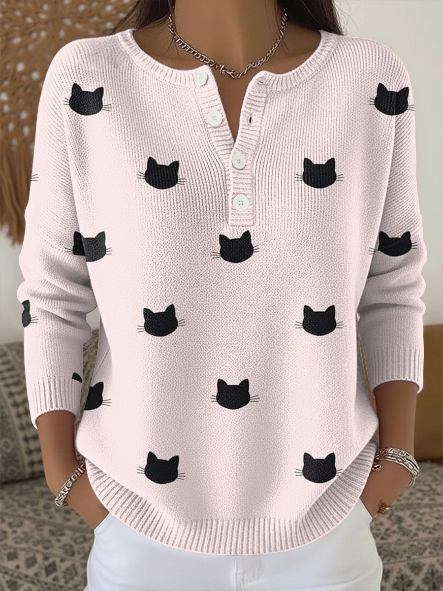 Women's Animal Print Knit Top