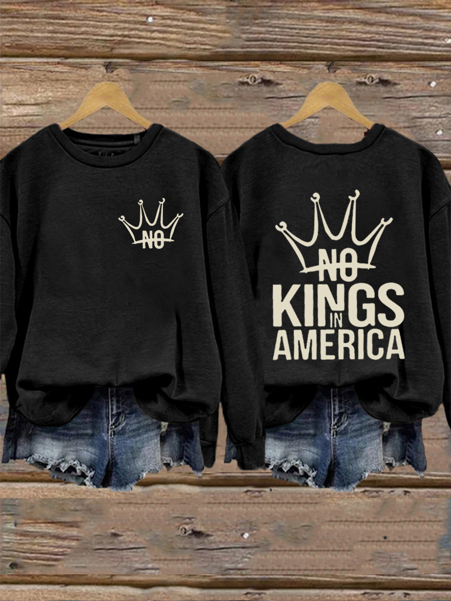 Women's No Kings In America Print Sweatshirt