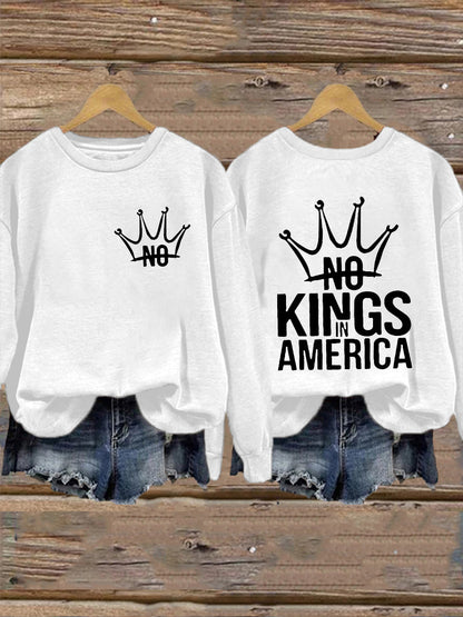 Women's No Kings In America Print Sweatshirt