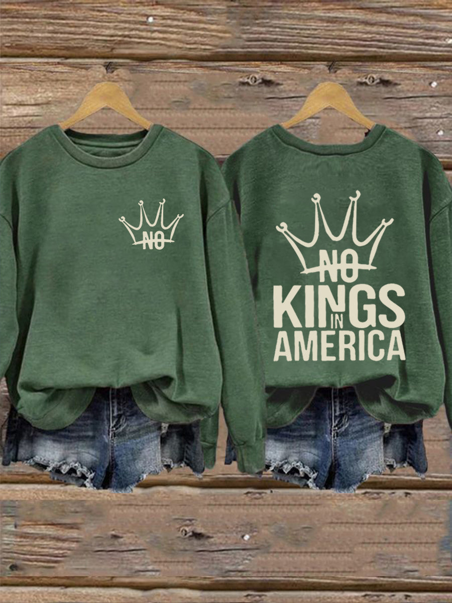 Women's No Kings In America Print Sweatshirt