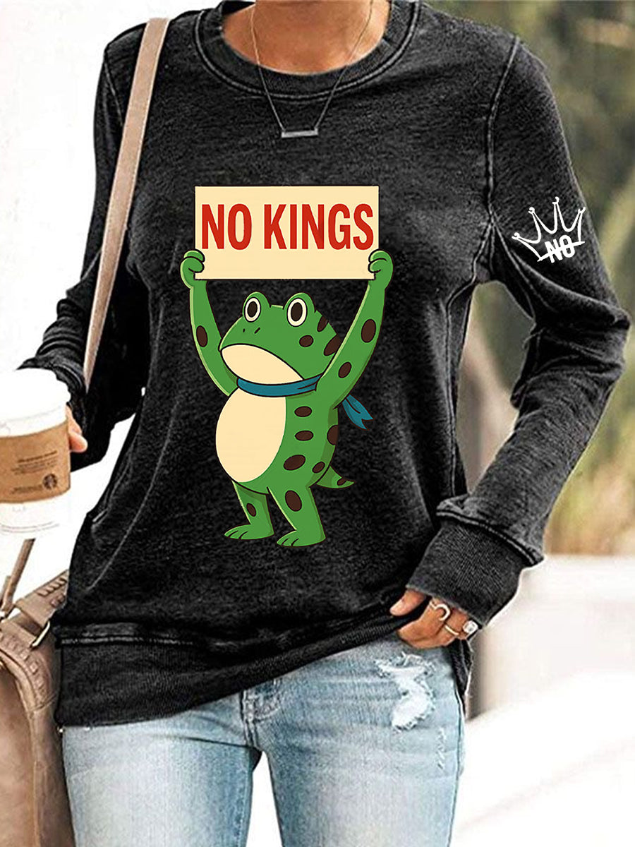 Women's No Kings In America Print Sweatshirt
