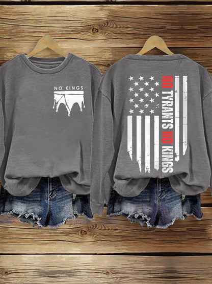 Women's No Kings Print Sweatshirt