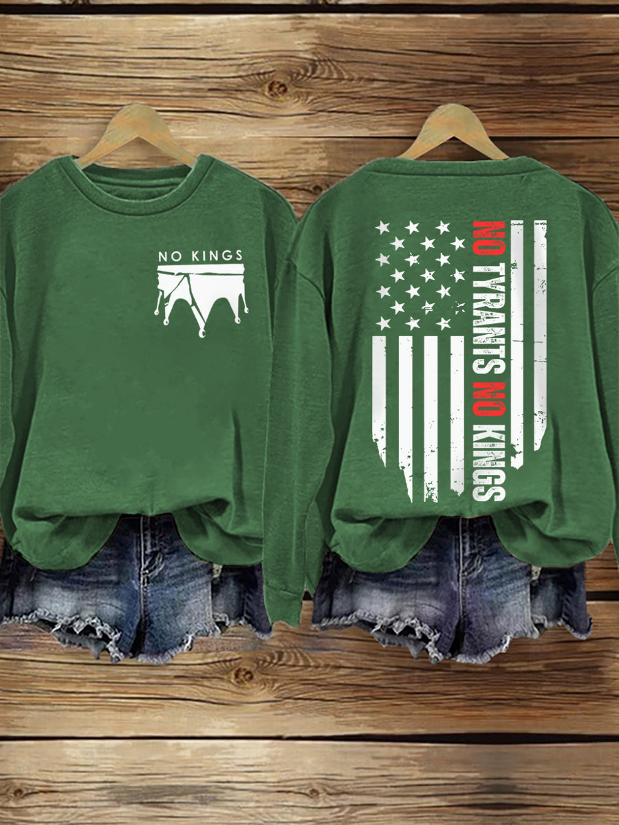 Women's No Kings Print Sweatshirt