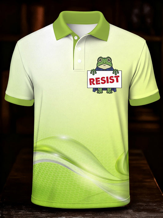 Men's Resist Frog Printed Shirt