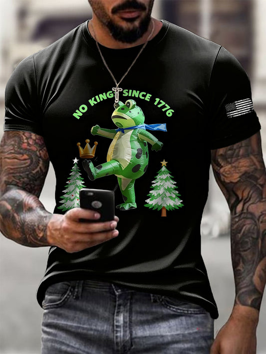 Portland Frog No Kings Christmas Casual T-Shirt