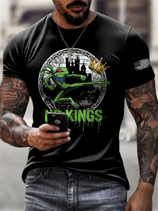 Portland Frog Resists No Kings Casual T-Shirt