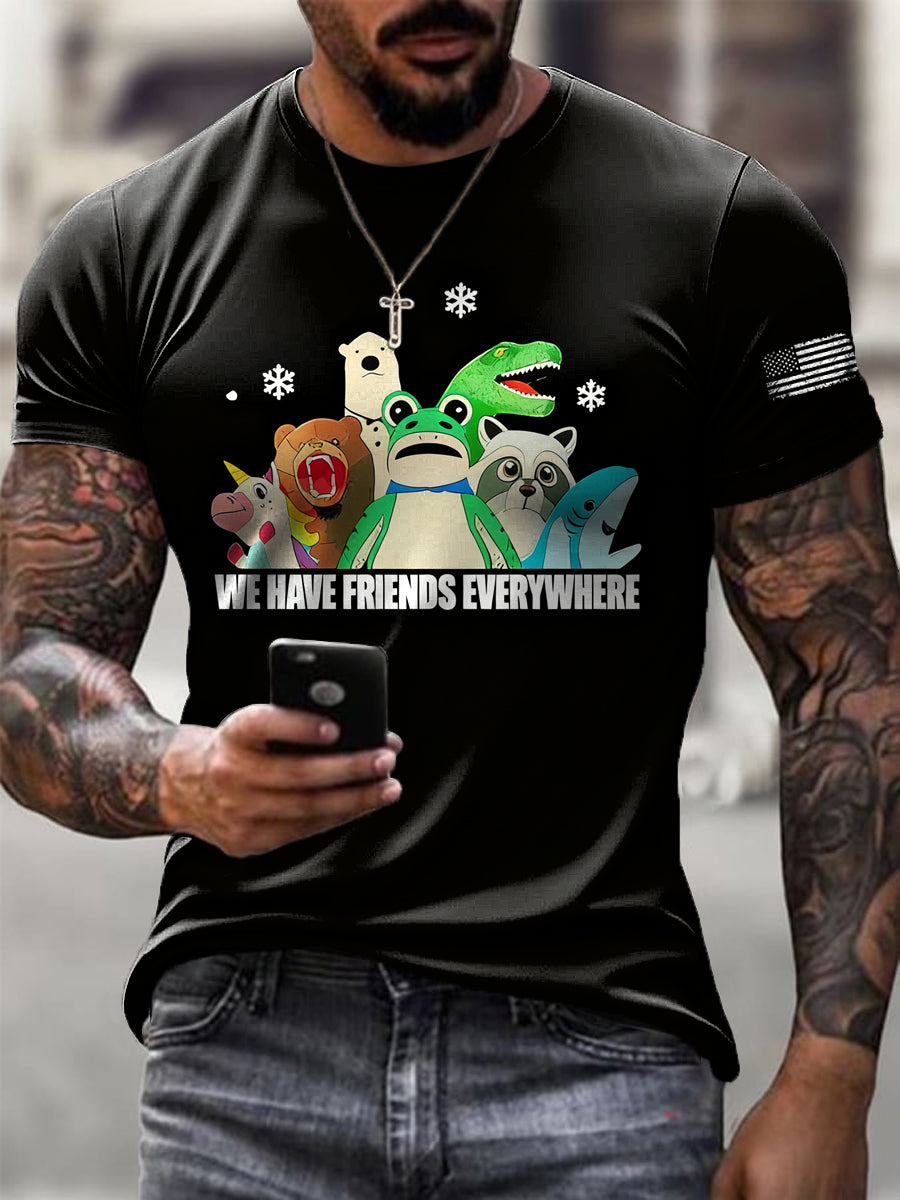 Portland Frogs Christmas We Have Friends Everywhere T-Shirt