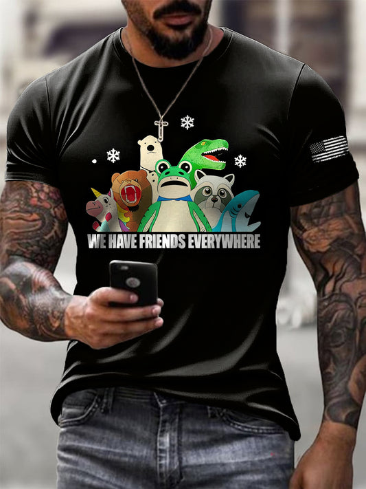 Portland Frogs Christmas We Have Friends Everywhere T-Shirt