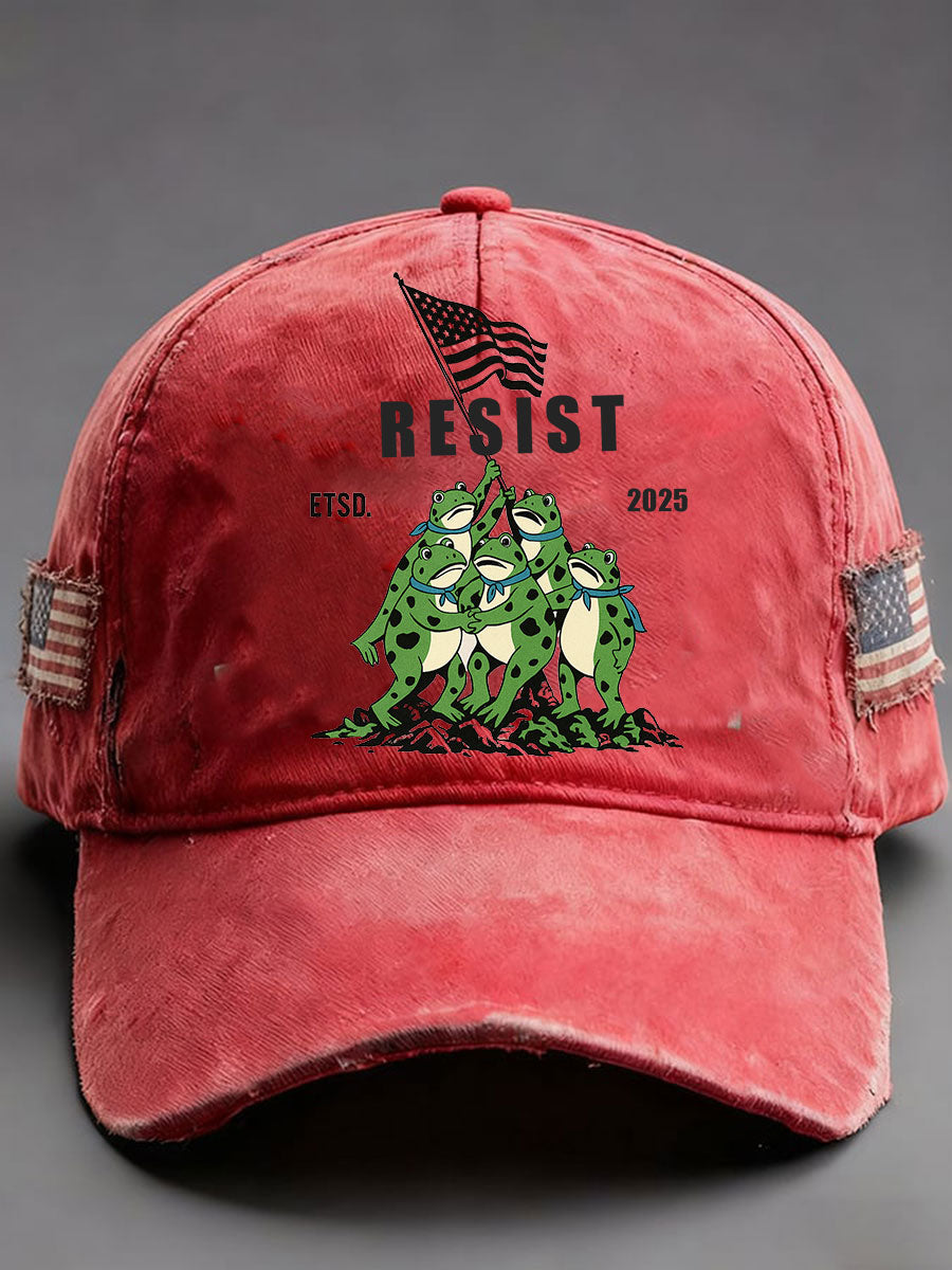 Unisex Frog Resist Print Hat