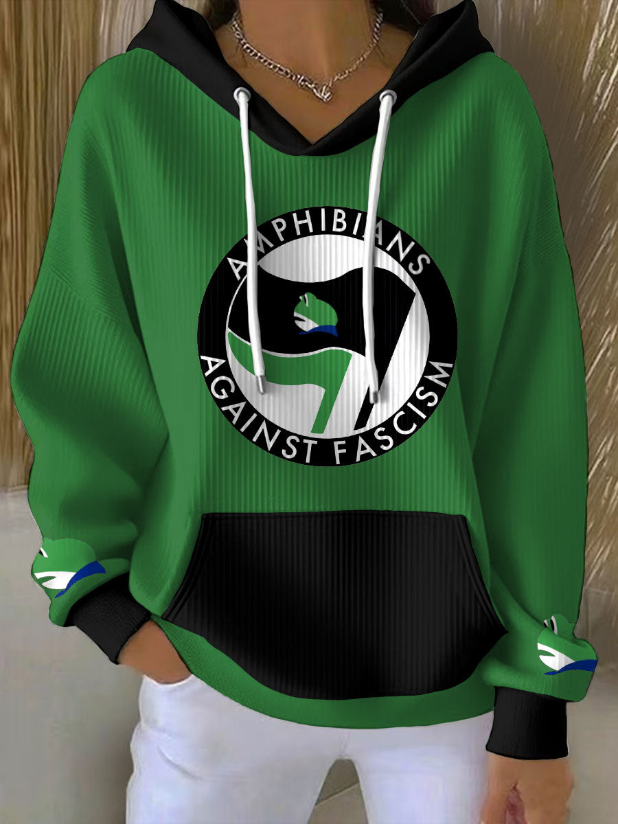 Women's 8647 FDT Resist Frog Printed Hoodie