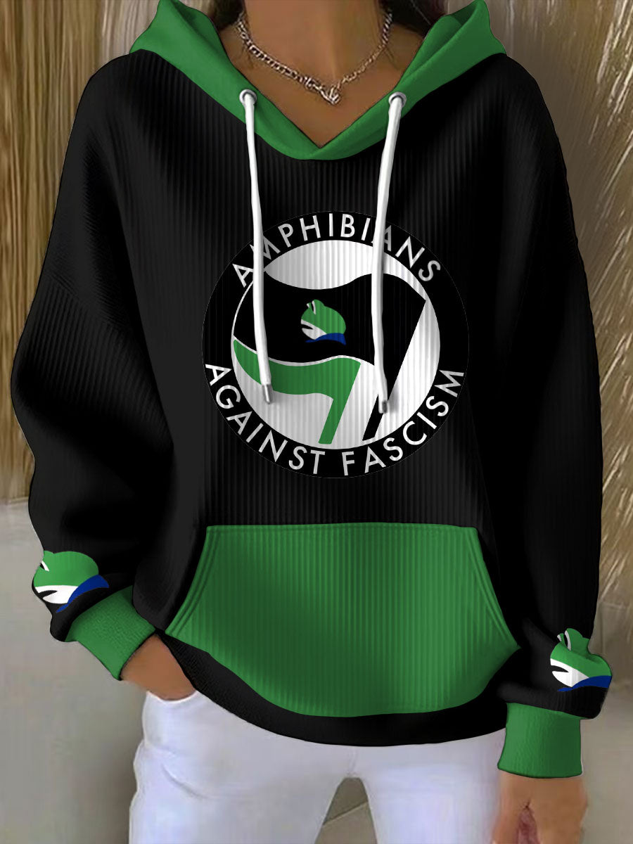 Women's 8647 FDT Resist Frog Printed Hoodie