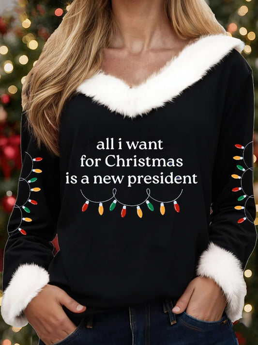 Women's 8647 FDT Christmas Printed Tops