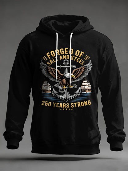 Men's Navy 250th Anniversary Printed Drop-Shoulder Hoodie