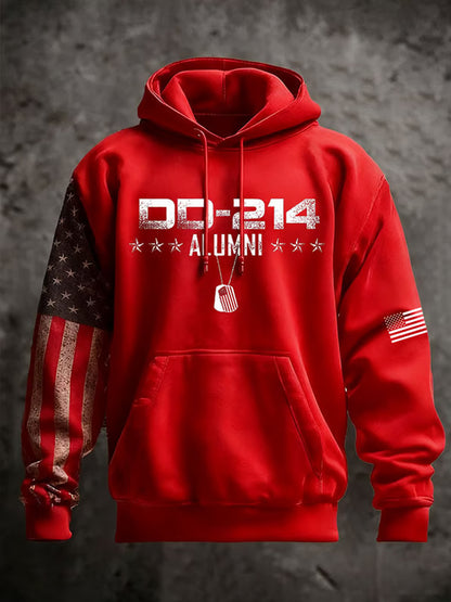 Men's Men's Veteran Print Casual Hoodie